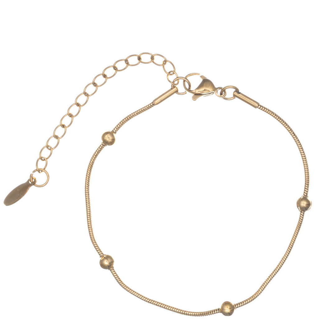 Steel bracelet with beads (Steel 316L)