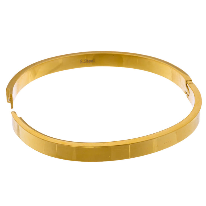 Flat steel bracelet with hinge 6mm (Steel 316L)