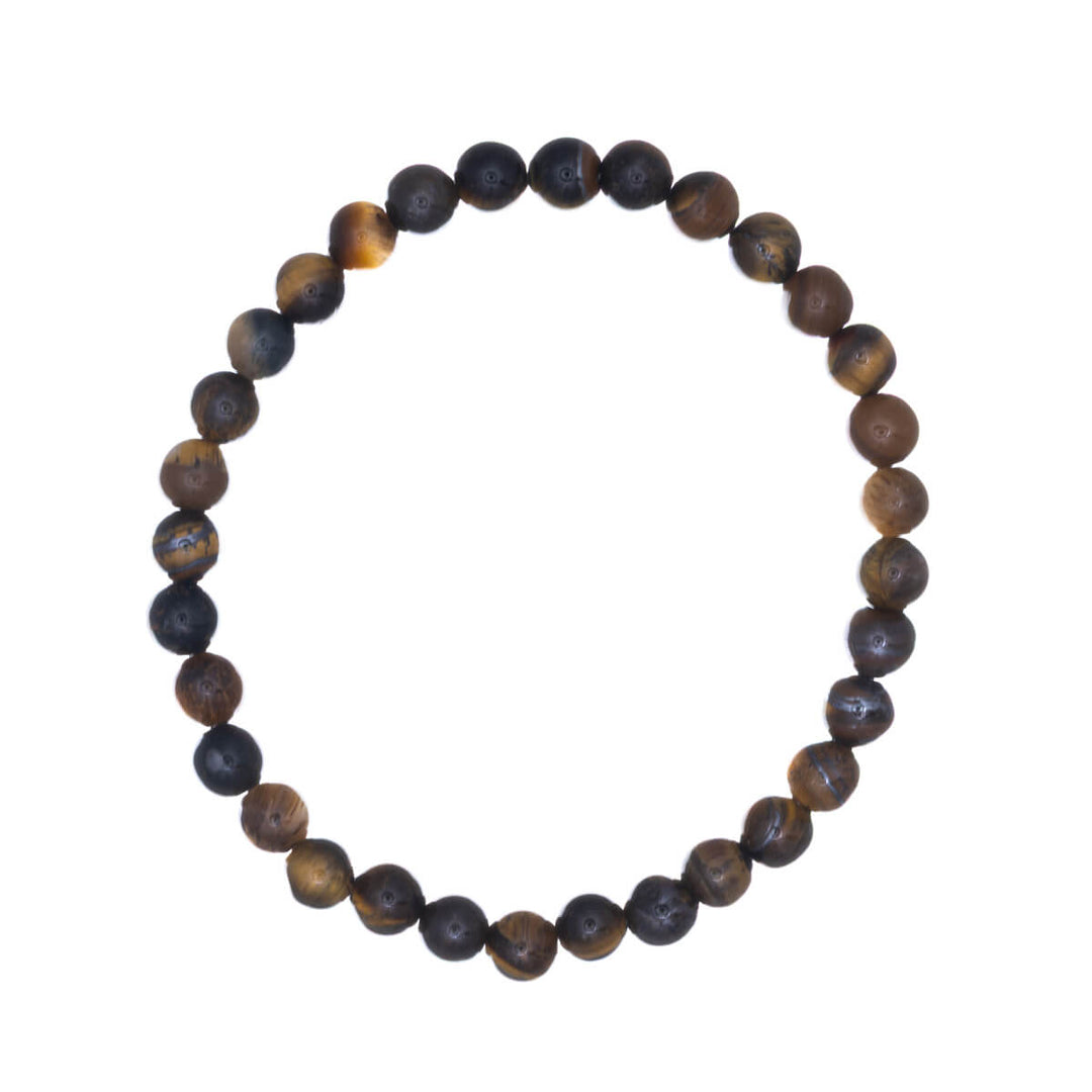 Tiger eye bead bracelet, elastic