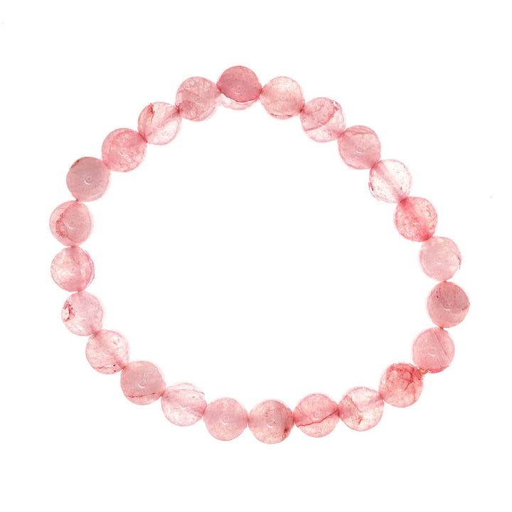 Flexible stone bead bracelet 8mm