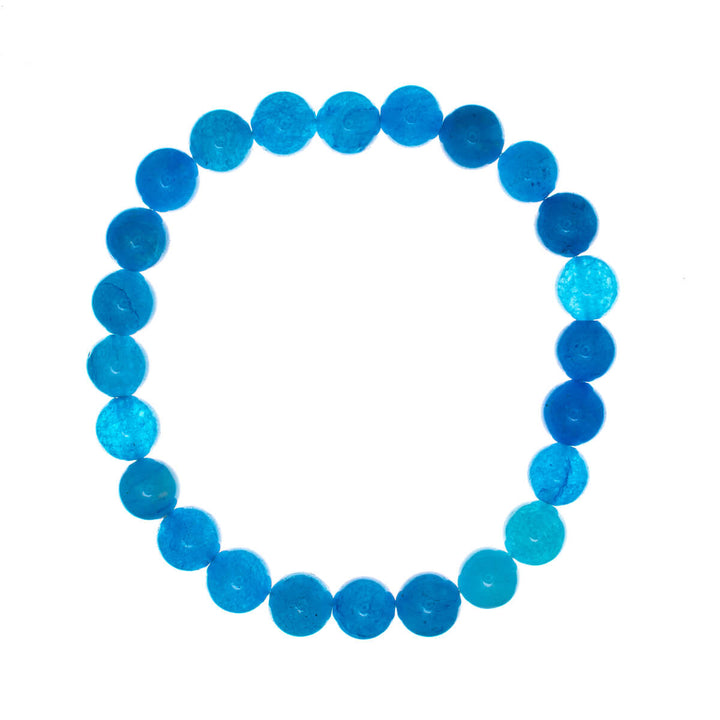 Flexible stone bead bracelet 8mm