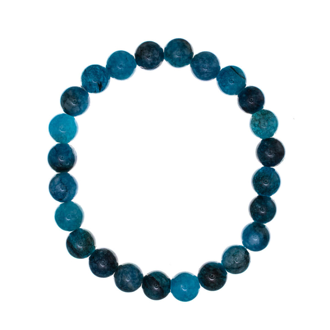 Flexible stone bead bracelet 8mm