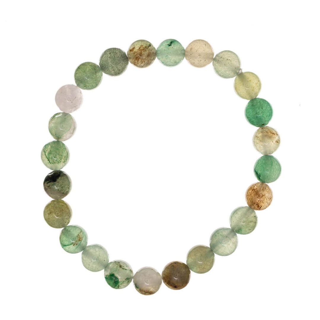 Flexible stone bead bracelet 8mm