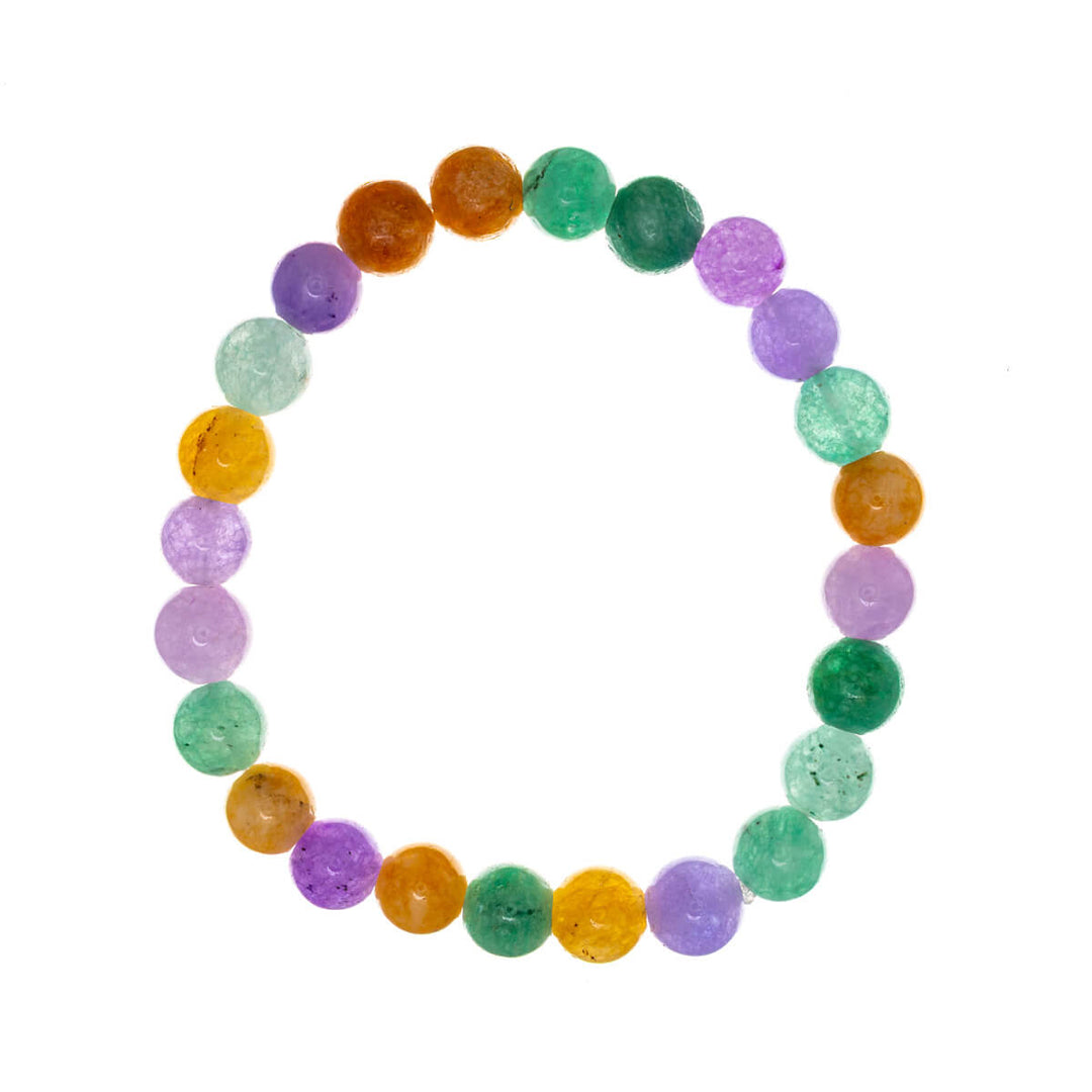 Flexible stone bead bracelet 8mm