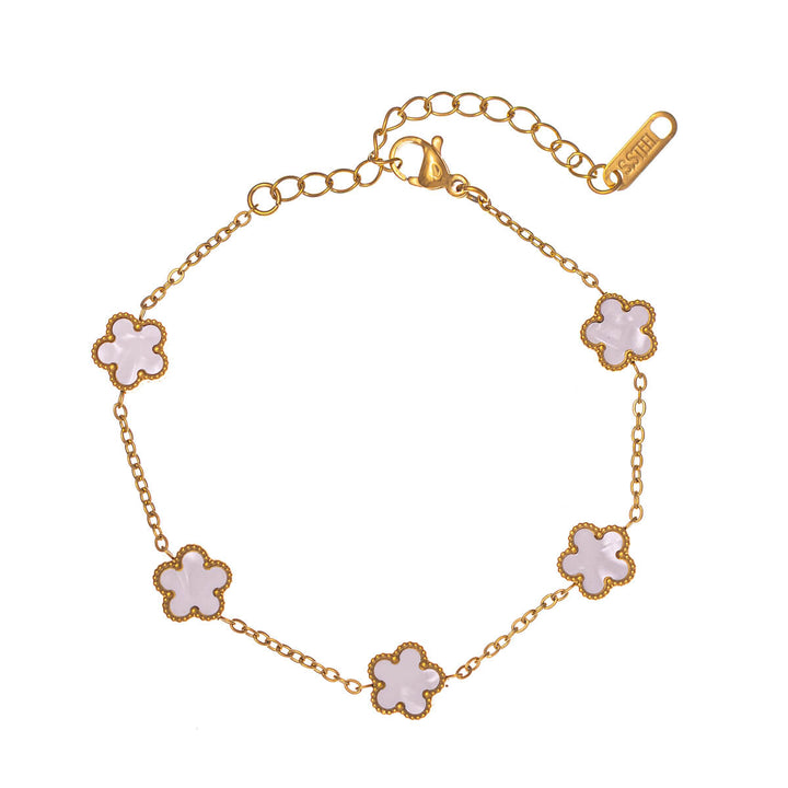 Steel four-leaf clover bracelet (316L steel)