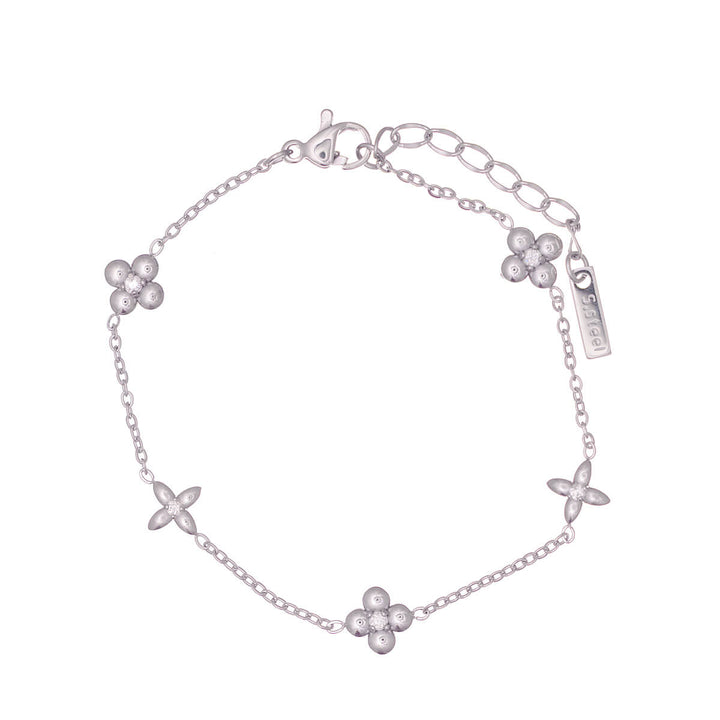 Delicate bracelet with zirconia stones (316L steel)
