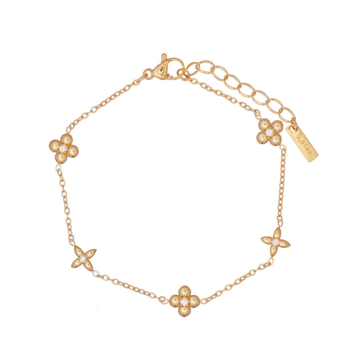 Delicate bracelet with zirconia stones (316L steel)