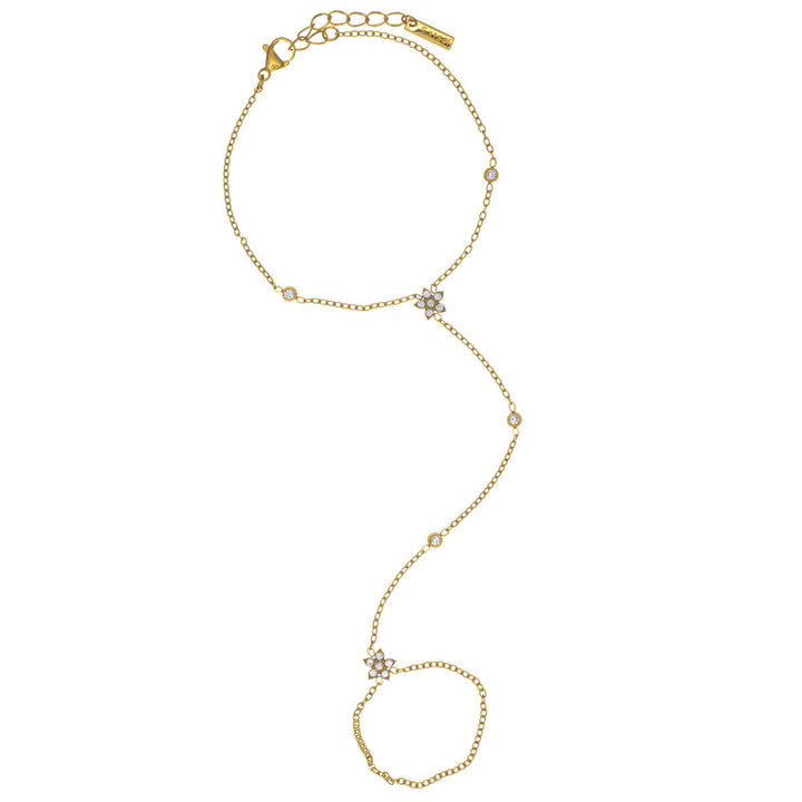 Bracelet with zirconia flower decorations – surgical steel 316L