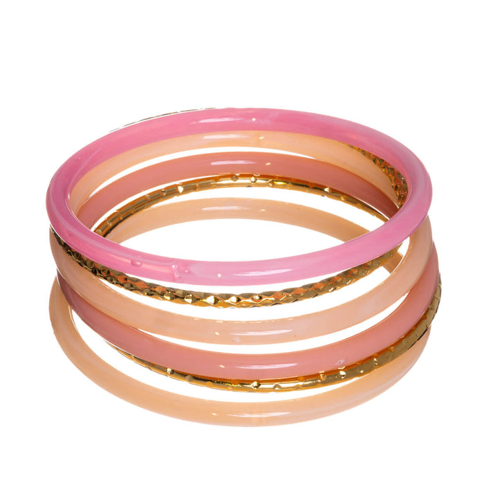 Slip-on Rigid Bracelet Set, 6-Piece (316L Stainless Steel)