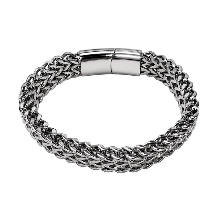 Wide Foxtail Chain Bracelet (316L Stainless Steel)