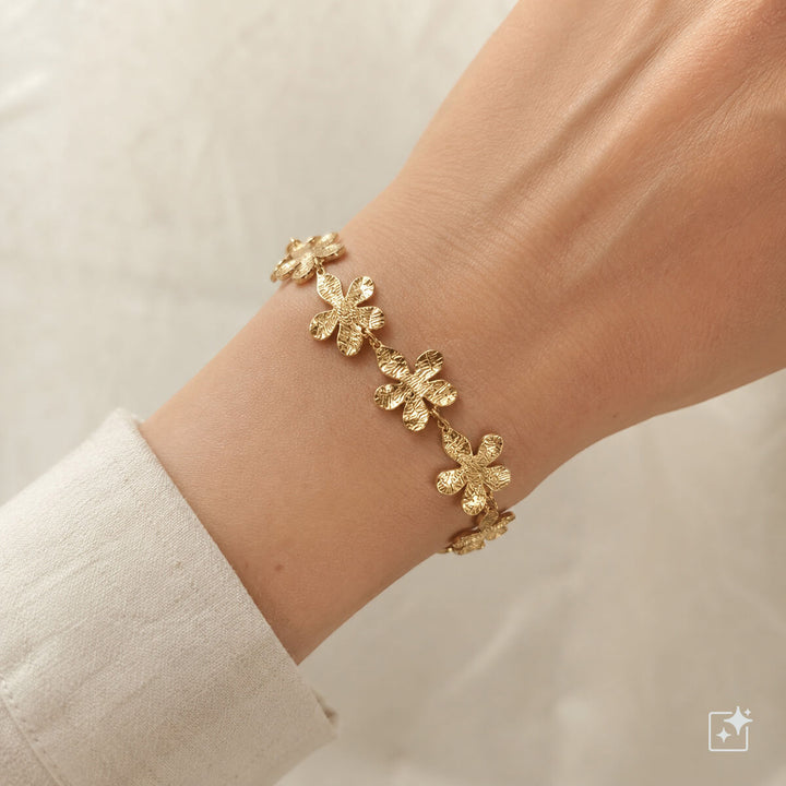 Steel Flower Bracelet (316L Steel)