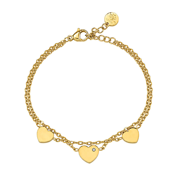 Two-Chain Heart Bracelet (316L Stainless Steel)