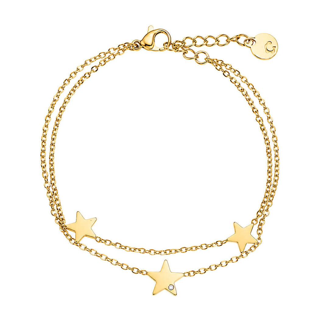 Two-Chain Star Bracelet (316L Stainless Steel)