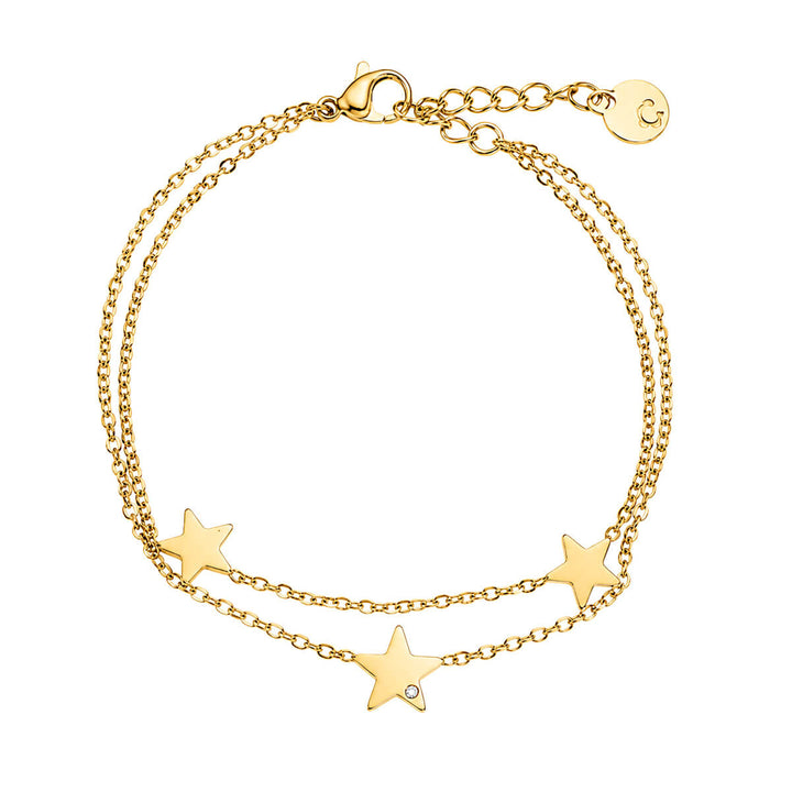 Two-Chain Star Bracelet (316L Stainless Steel)