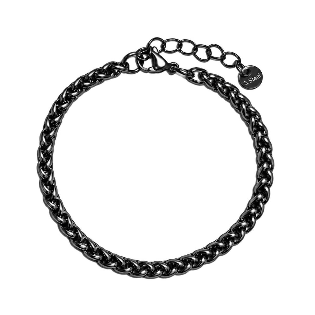 Steel narrow bracelet 4mm 21cm (Steel 316L)