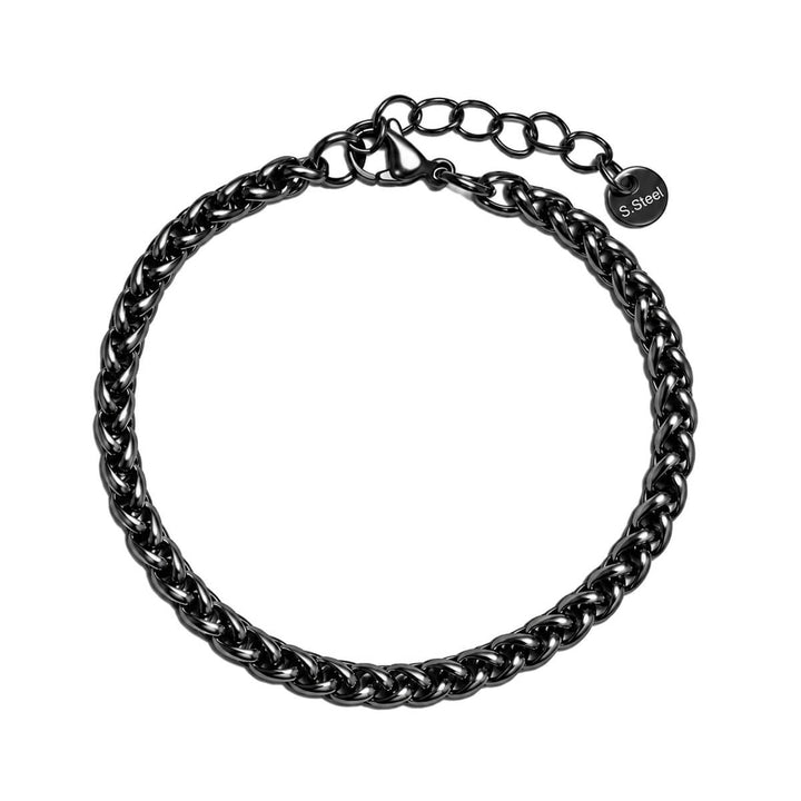 Steel narrow bracelet 4mm 21cm (Steel 316L)