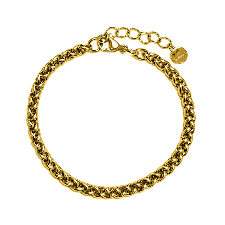 Steel narrow bracelet 4mm 21cm (Steel 316L)
