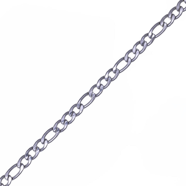 Steel figaro chain bracelet 17cm +3,5cm (Steel 316L)