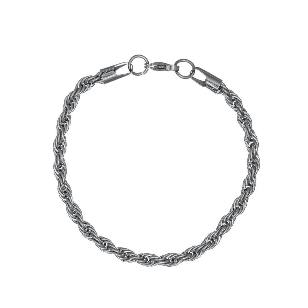 Rope chain bracelet cordell chain 6mm 22cm (Steel 316L)