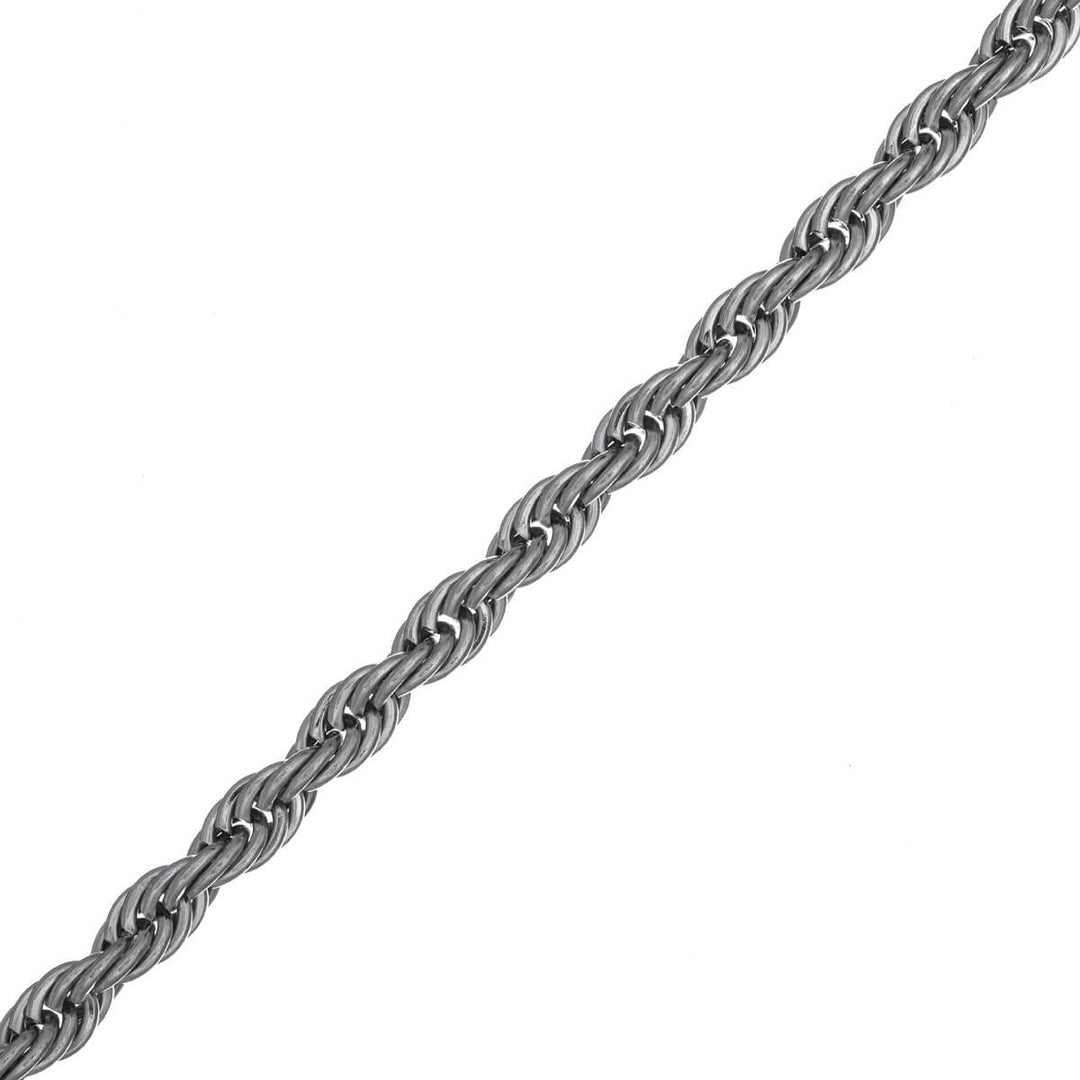 Rope chain bracelet cordell chain 6mm 22cm (Steel 316L)
