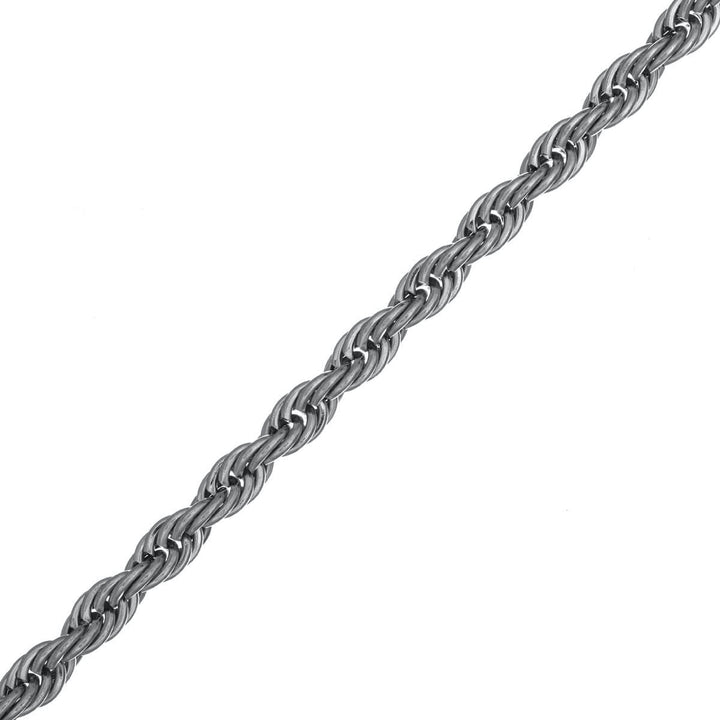 Rope chain bracelet cordell chain 6mm 22cm (Steel 316L)