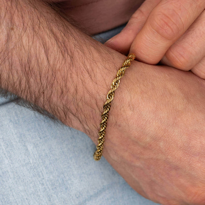 Rope chain bracelet cordell chain 6mm 22cm (Steel 316L)