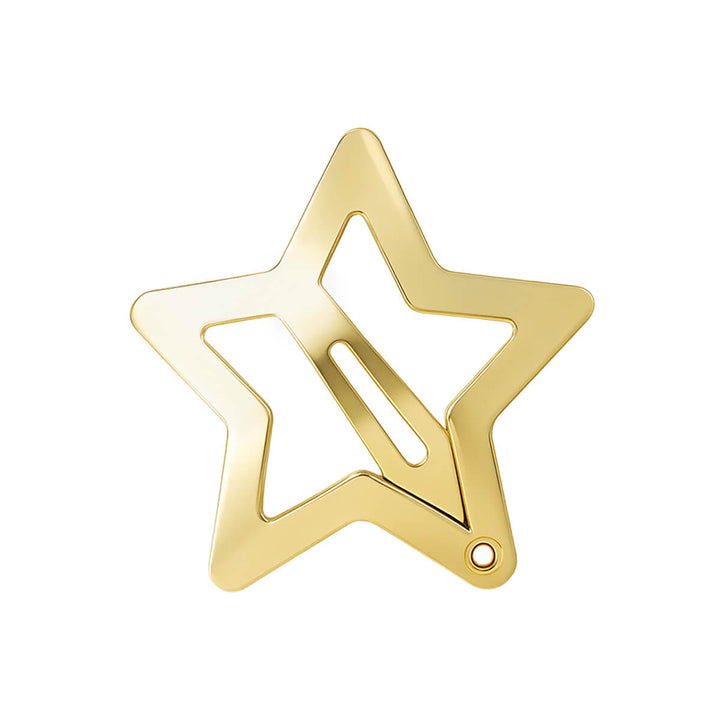 Star snap clips clickable hair clip, 4 pcs