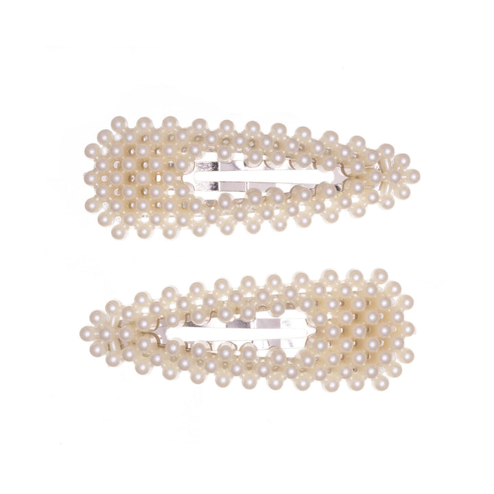 Pearl hair clip clik clak 2pcs