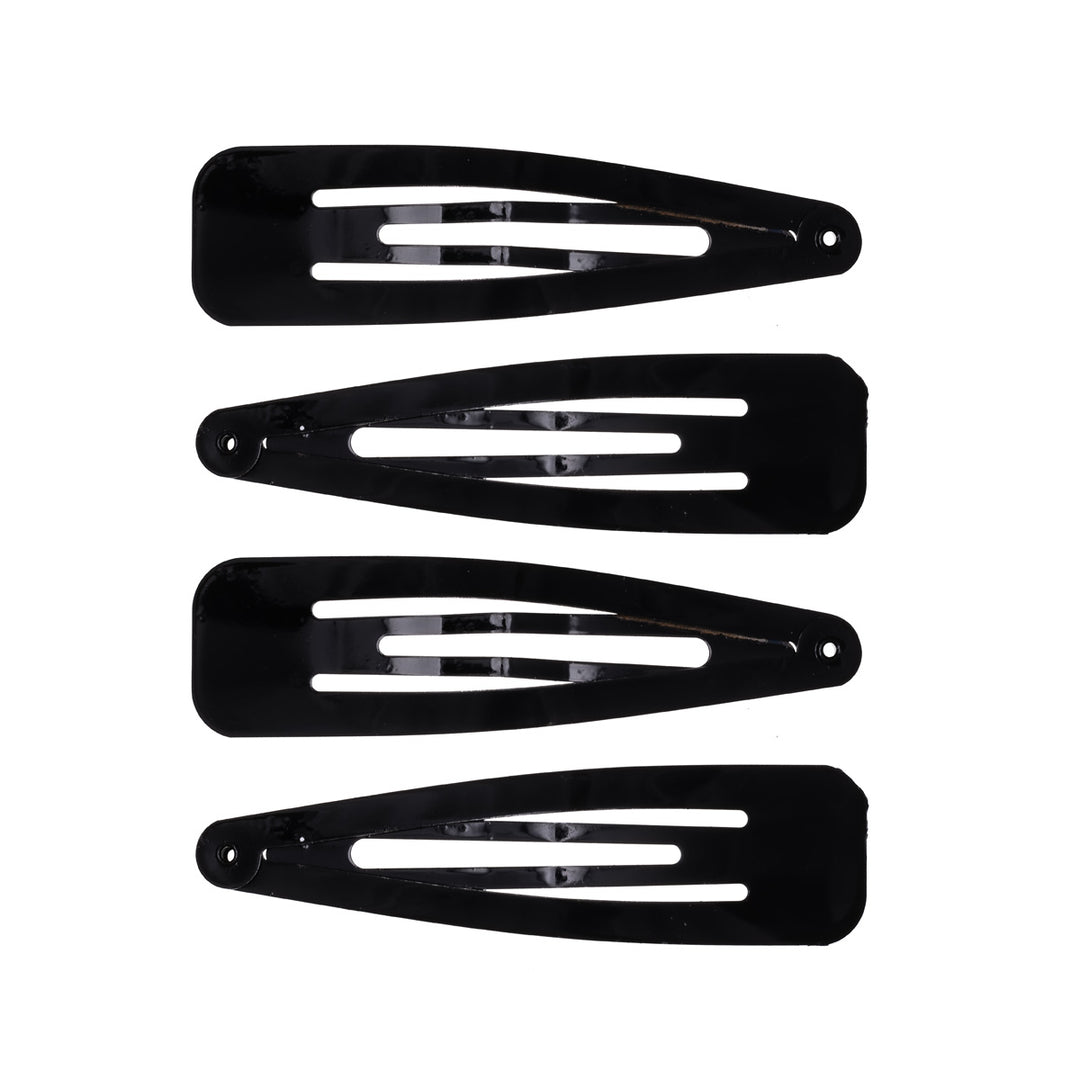 Metallic clik clak hair clip 4pcs (Large)