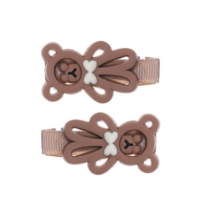 Children's hair clip teddy bear 2pcs
