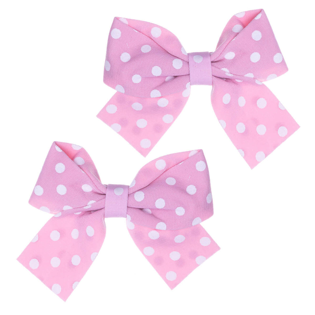 Dotted bow hair clip 2pcs