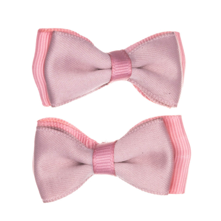 Satin bow hair clip 2pcs