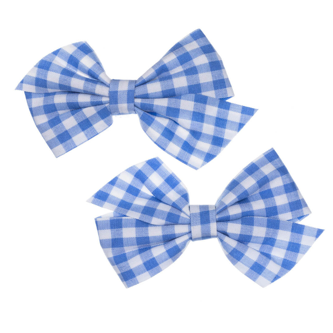 Plaid bow tie hair clip 2pcs