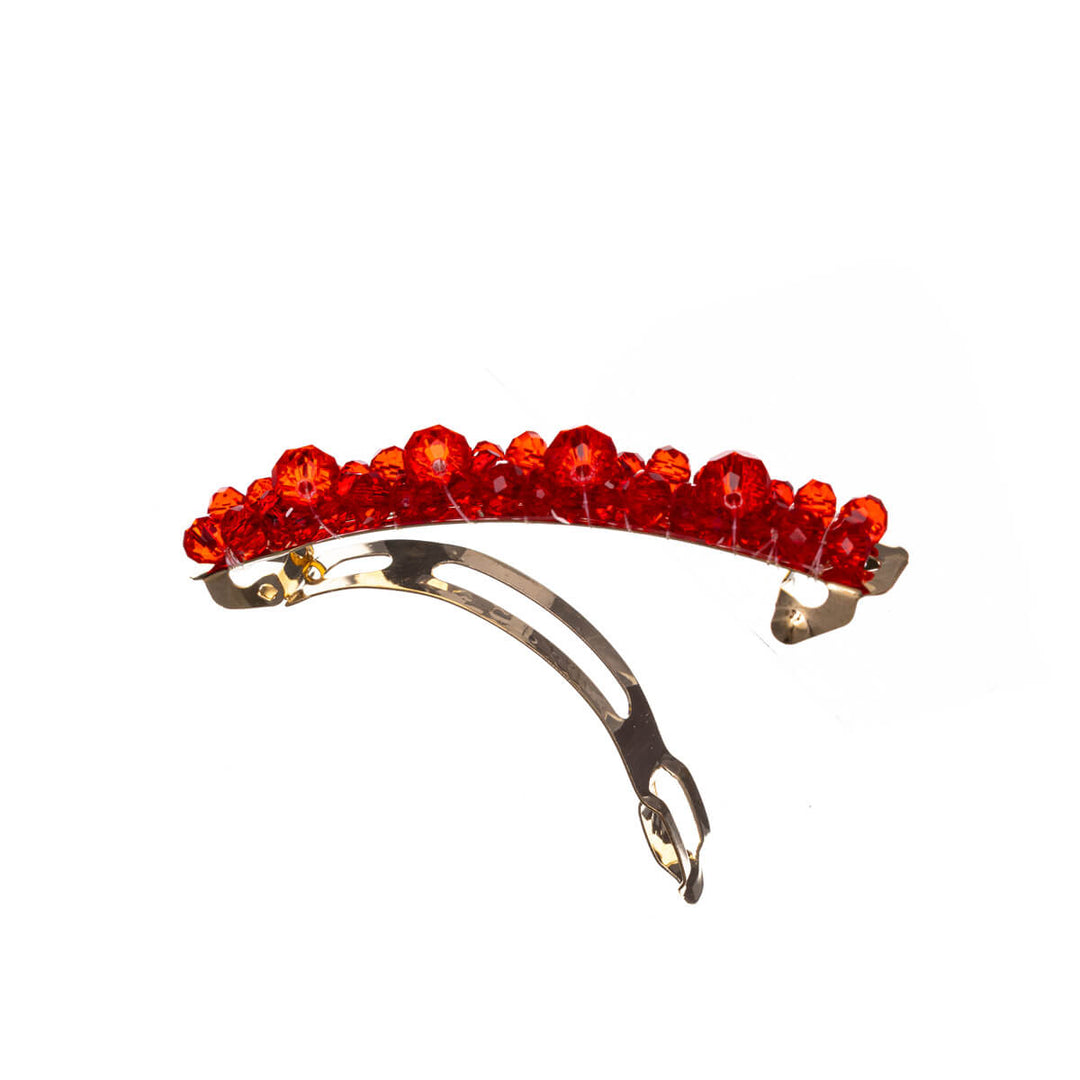 Colourful glass bead hair clip