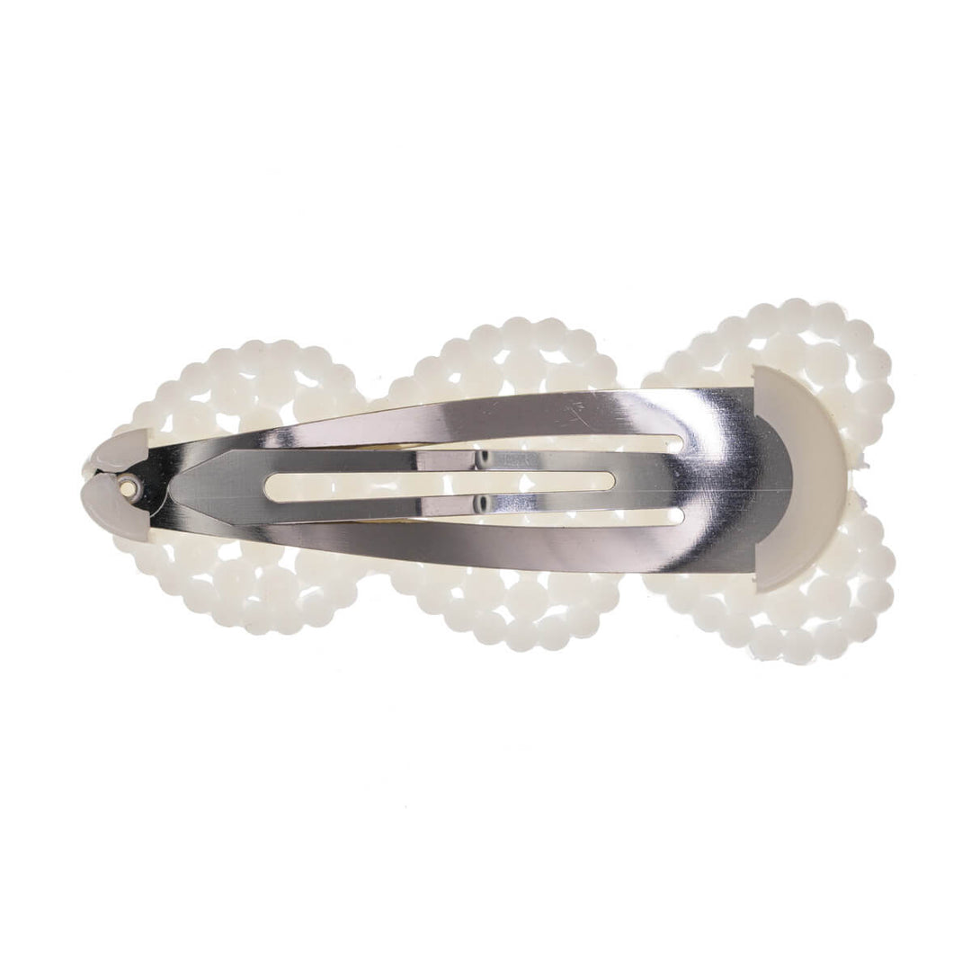 Three hearts pearl snap clips 2 pcs