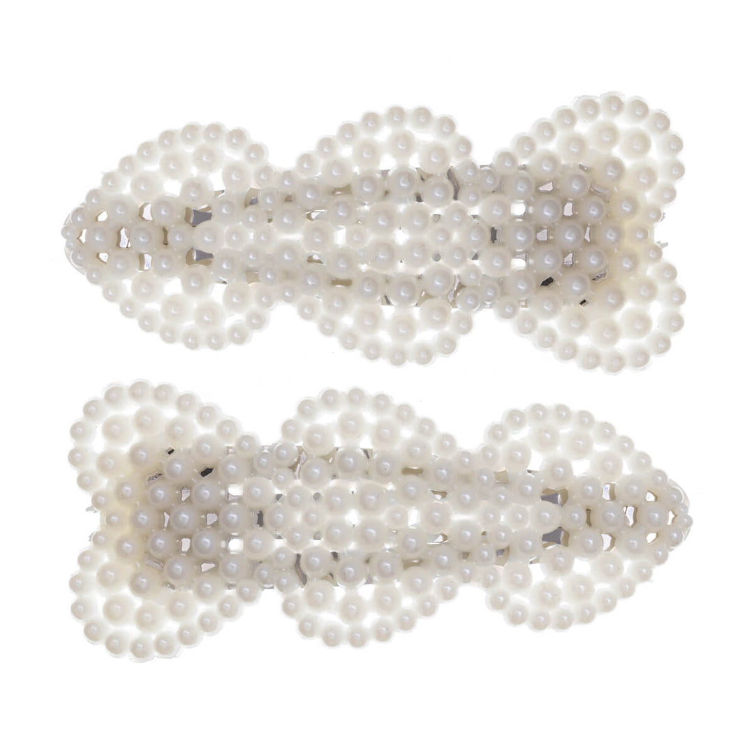 Three hearts pearl snap clips 2 pcs