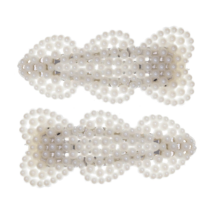 Three hearts pearl snap clips 2 pcs