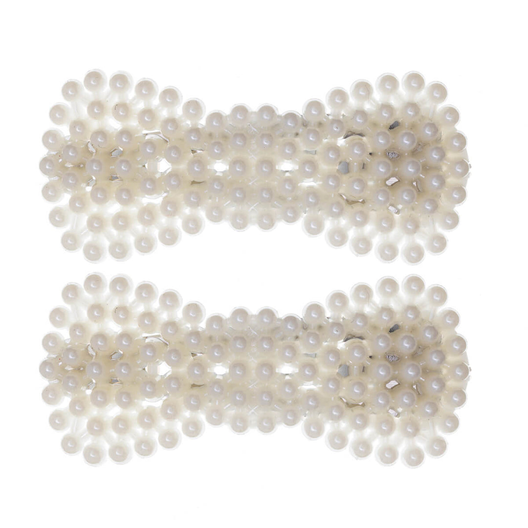 Bow tie pearl snap clips 2 pcs