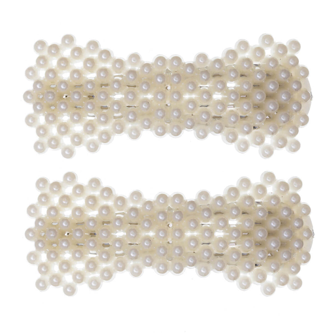 Bow tie pearl snap clips 2 pcs