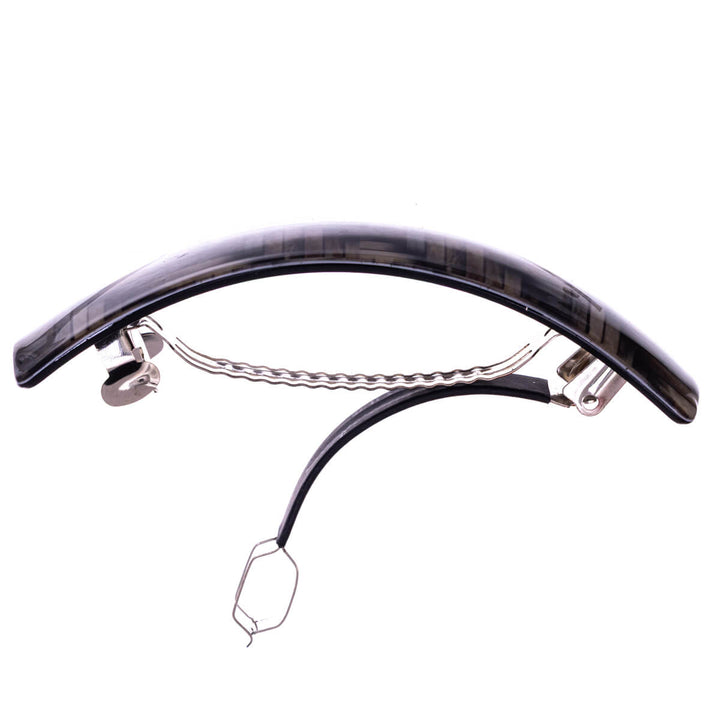 Curved rectangular hair clip parquet 9cm