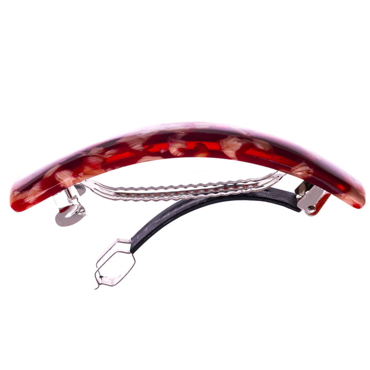 Patterned curved rectangular hair clip 9cm