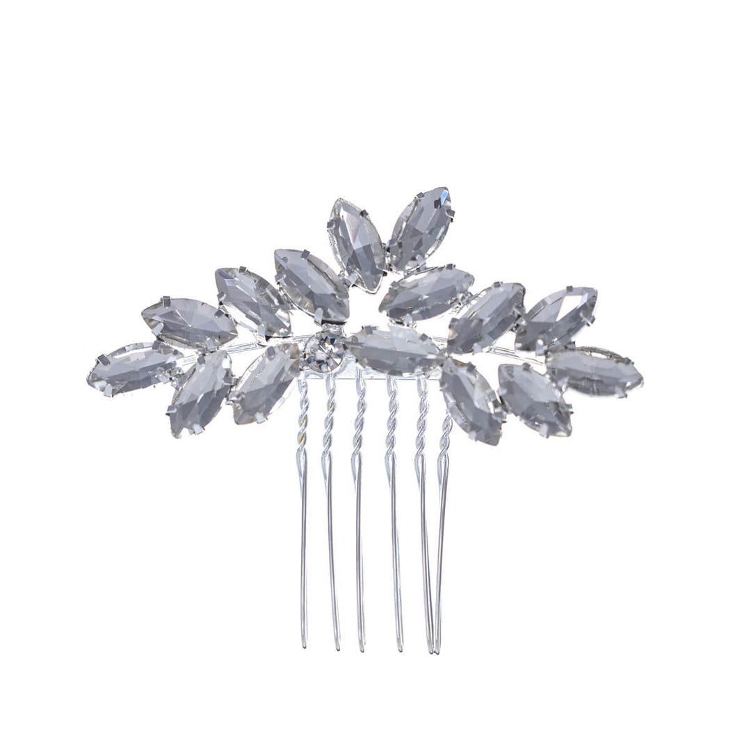 Delicate rhinestone hair accessory with comb
