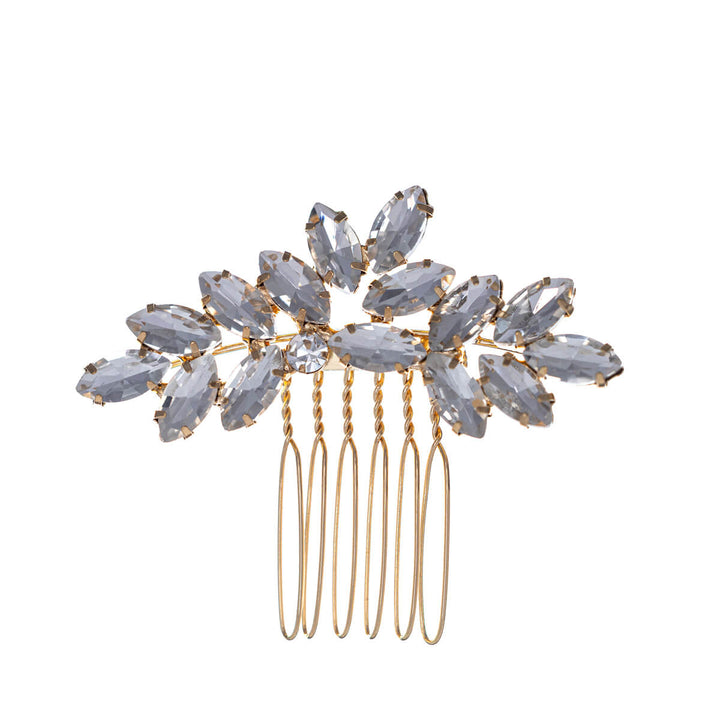 Delicate rhinestone hair accessory with comb