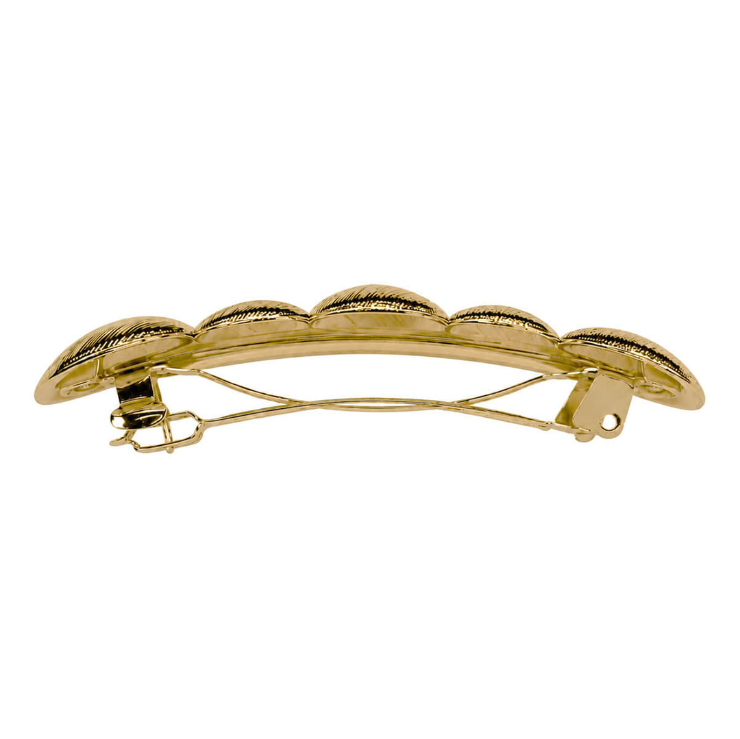 Brushed Metal Hair Clip - Flat Balls