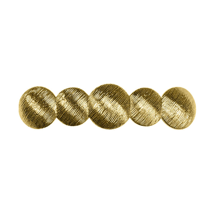 Brushed Metal Hair Clip - Flat Balls