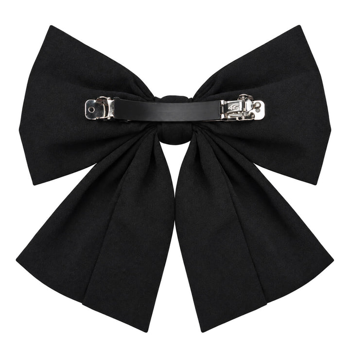 Matte-finish hair bow with a clasp