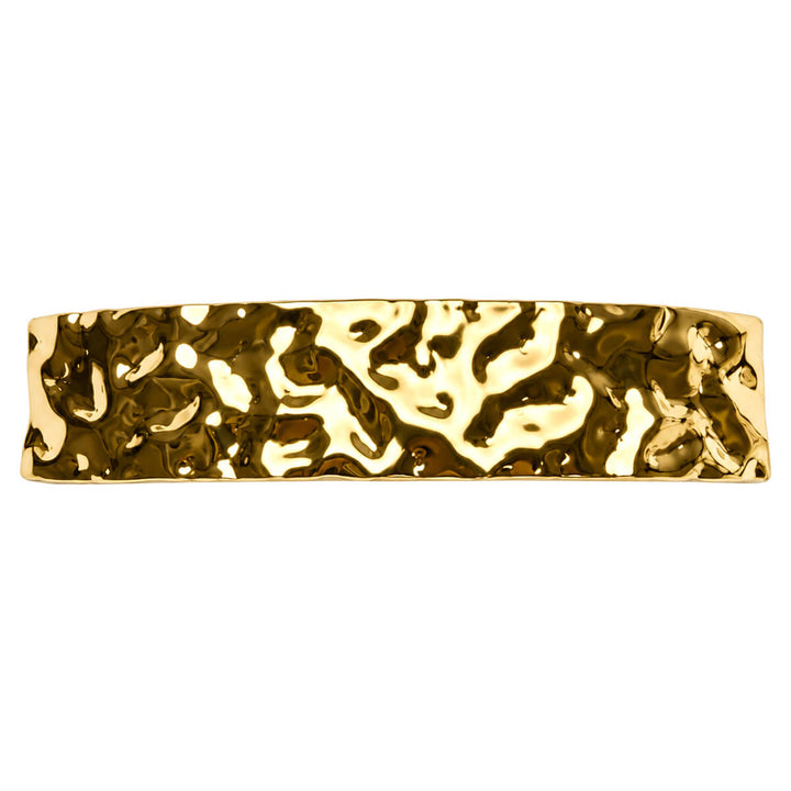 Curved metal hair clip - forged, shiny finish