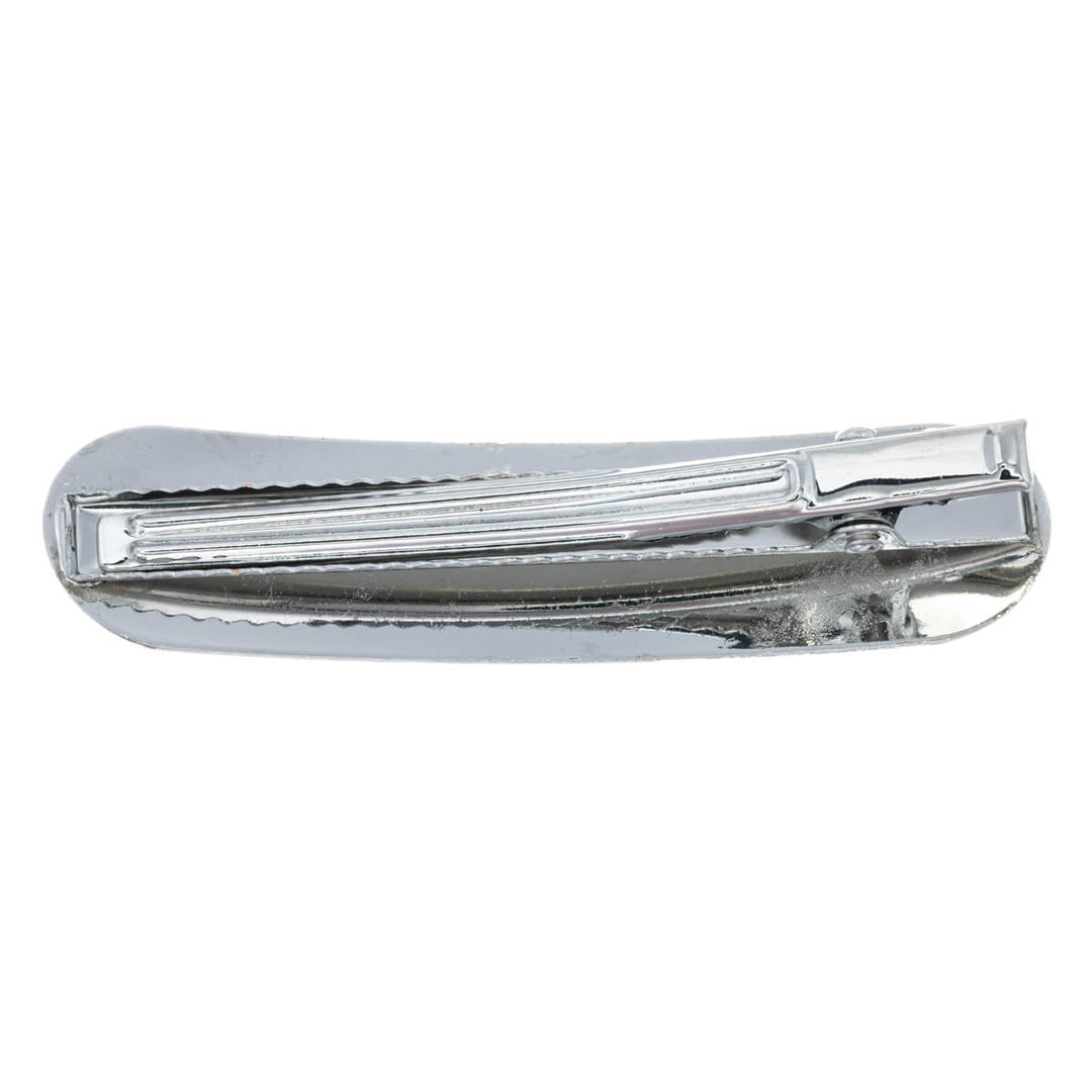 Rectangular metal hair clip