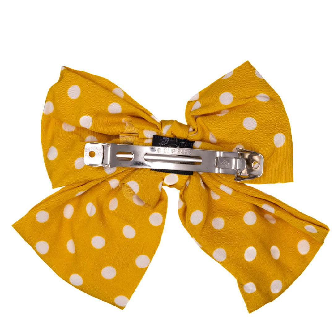 Speckled hair bow tie hair clip 14cm