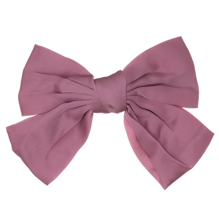 Monochrome satin hair bow tie hair clip 20cm